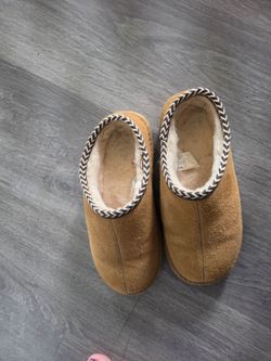 Tan Suede Slip-On Slippers 7
