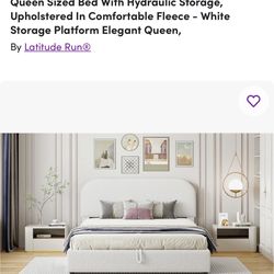 Queen Size Storage Bed and Mattress