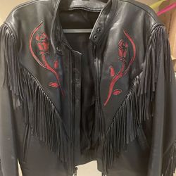 Leather Biker Jacket With Linings (OBO)