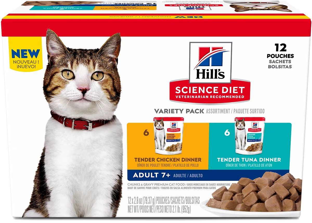 Hill's Science Diet Senior Adult 7+ Tender Dinner Variety Pack Cat Food