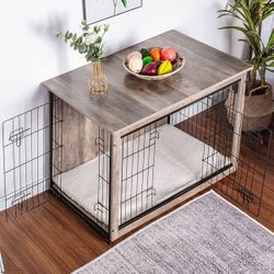 Large Dog Crate For Indoors, Double Doors For Accessible Entrance, For Large & Medium Size Dogs 