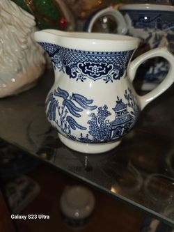 Blue Willow Ceramic Creamer Pitcher