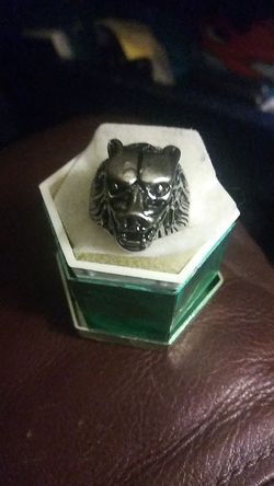 Wolf Ring size 9 silver