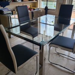 DINING TABLE AND 6 CHAIRS