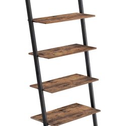 4 Tier Ladder Shelf - Rustic brown (x2)