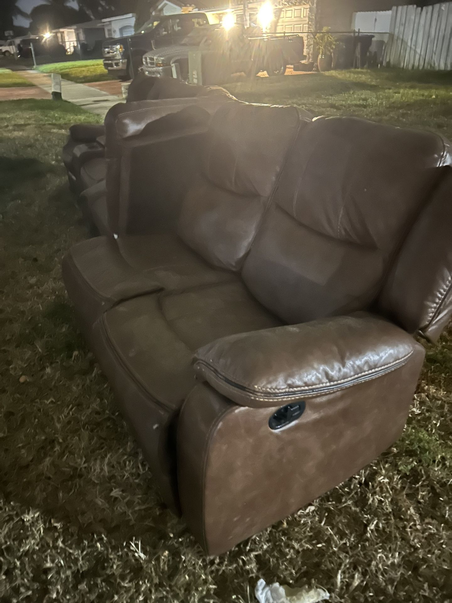brown leather couch