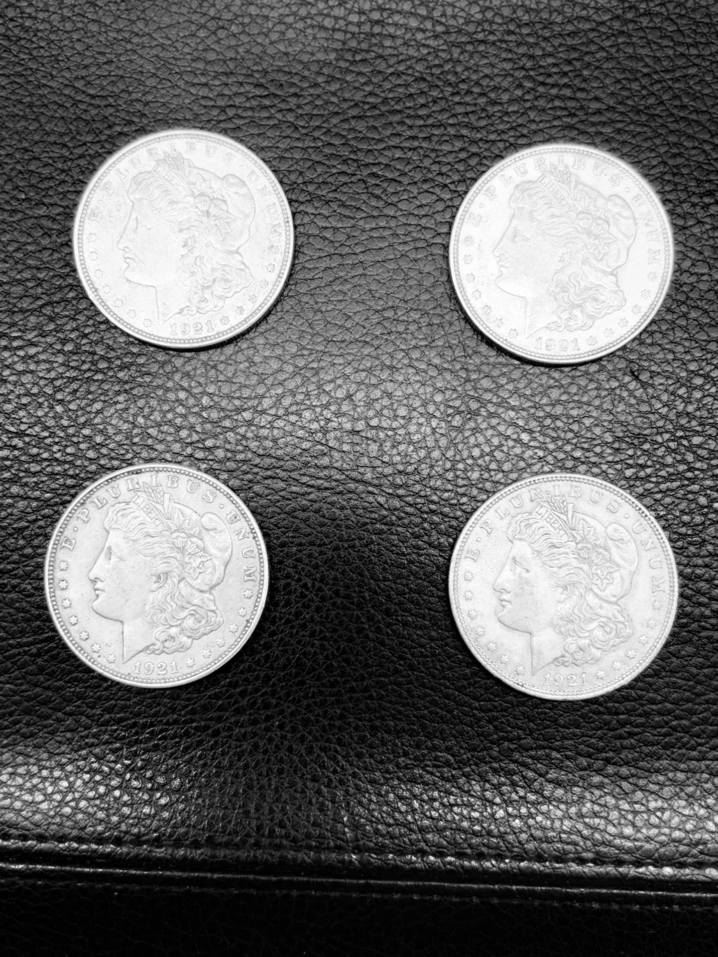 (4) 1921 Morgan Silver Dollars Coins