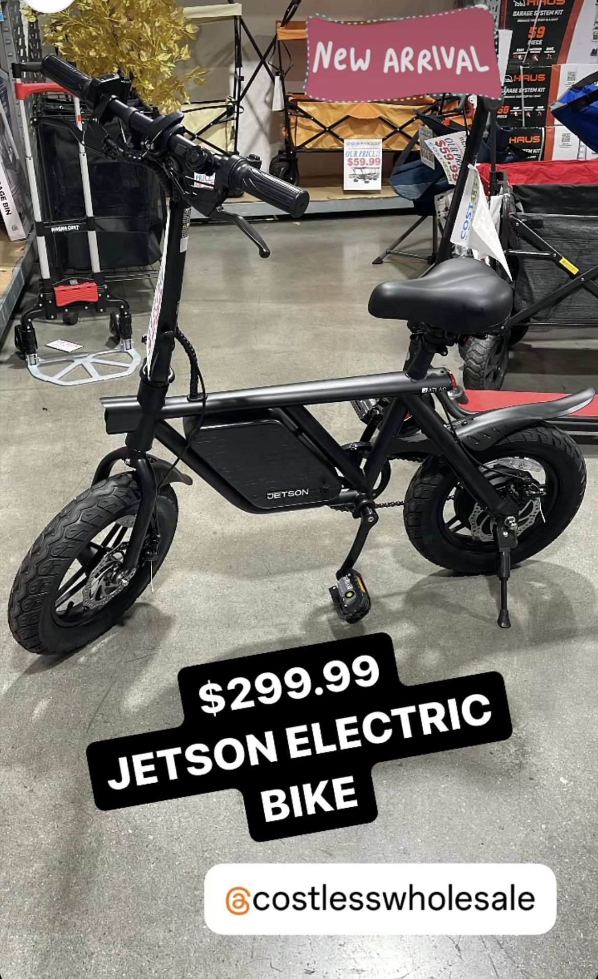 Jetson Atlas Folding Fat Tire Electric Bike $299.99