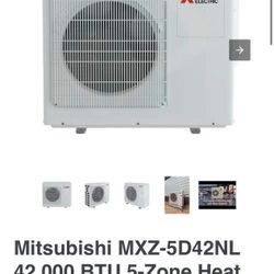 Mitsubishi Heat Pump And Wall Mounted Air Conditioner MXZ-5D42NL (1) MSZ-GX09NL (4) MXZ-GX18NL (1)