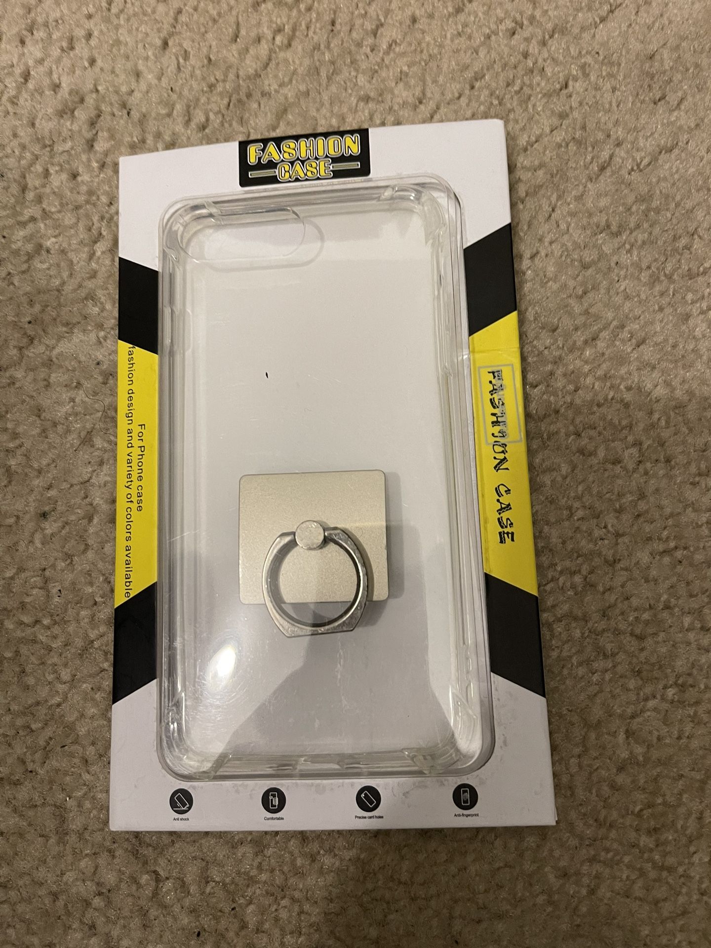 Brand New iPhone 7/8 Case Clear With Ring Stand Included 