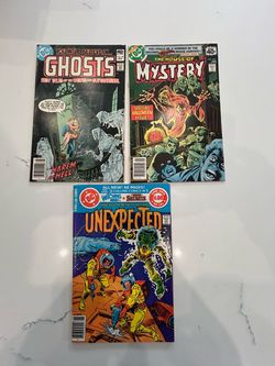 Lot of 3 Vintage DC Horror Comics: Ghosts 88, House of Mystery #264 and The Unexpected #191, VG+ Range