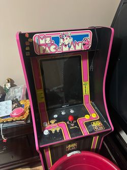 Arcade1Up Ms. Pac-Man 40th Anniversary Arcade Cabinet with Riser - 10 Games!