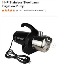 Shop Everbilt 1 HP Stainless Steel Lawn Irrigation Pump