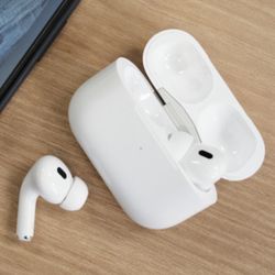 Apple AirPods Pro (2nd generation) with a USB-C charging case