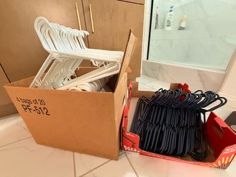 White and Navy Blue Hangers