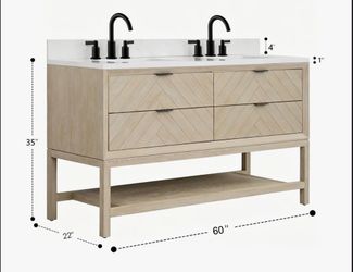 60” vanity without countertop