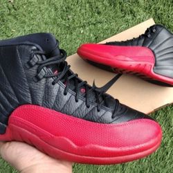 Brand New Air Jordan 12 Black And Red ,Flu Game 2025 Color Way From Footlocker 