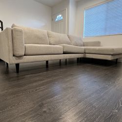 Aries II Light Grey Sofa With Right Arm Chaise