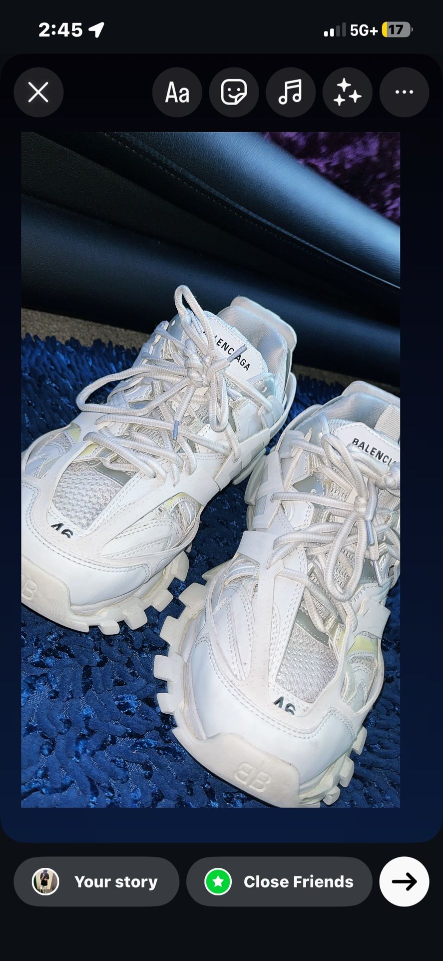 White Balenciaga Tracks