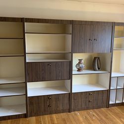 Mid Century modern Set Of Four Bookcases 