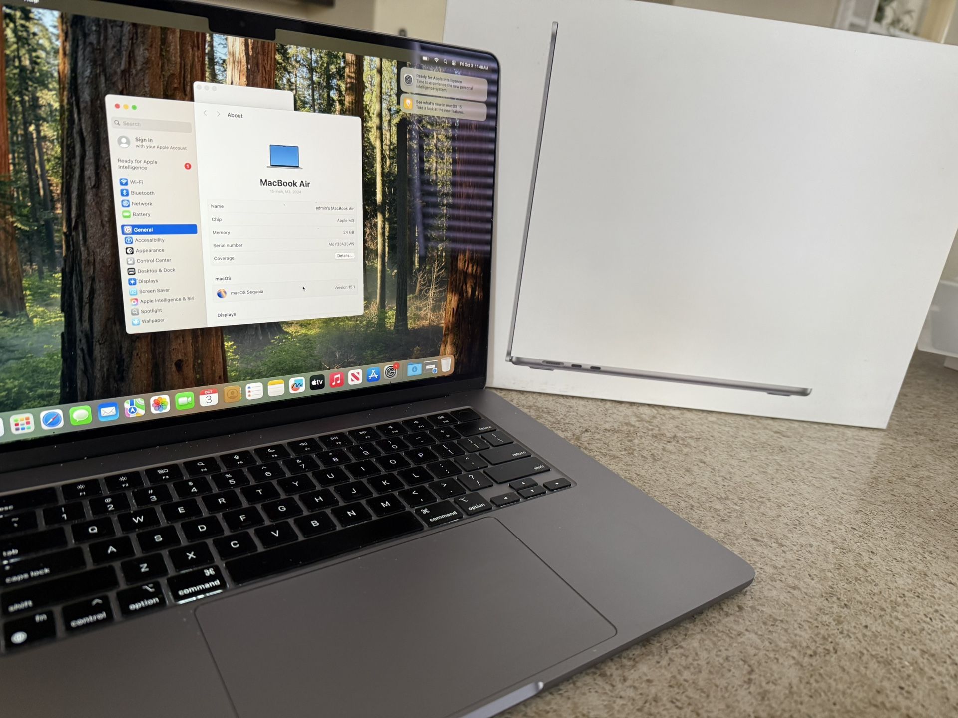 Excellent Condition Apple MacBook Air 15” M3 24gb Ram 1TB W AppleCare Plus 2027!!!
