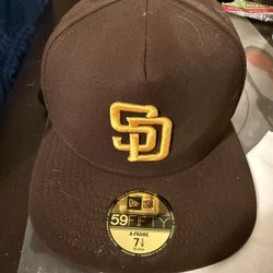 San Diego Padres Home Fitted Brown Hat