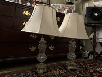 pair of waterford crystal lamps. 600 OBO
