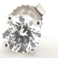 Unisex Studs 14kt White Gold 