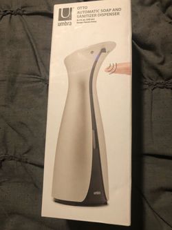 New In Box - Umbra Otto Automatic Soap & Sanitizer Dispenser 8.5 oz - Nickel Color - Nickel Material - Plastic Brand - Umbra Item Dimensions - LxWx