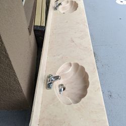96 Inch Two Sink Bathroom Counter Top (FREE)