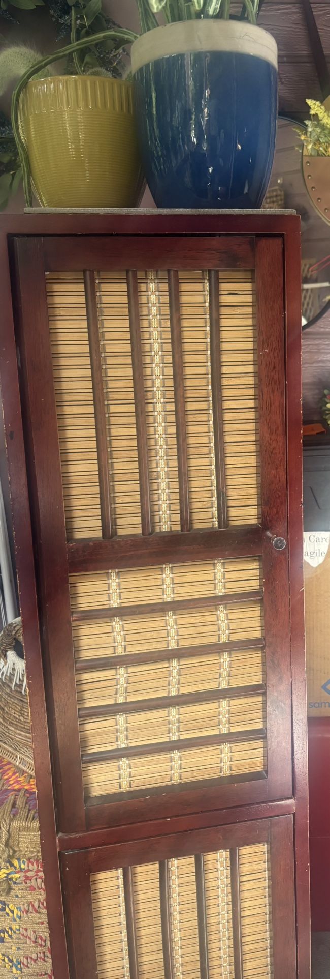 5ft Wooden Two Door Cabinet with Four Shelves.