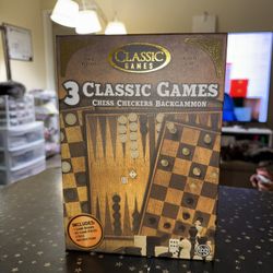 Chess, Checkers, Backgammon All In 1 Board Game 
