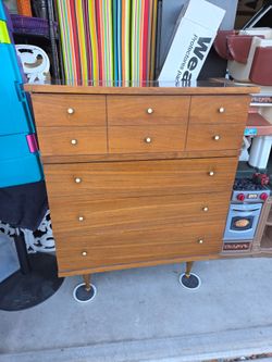 Mid-Century Modern Tallboy Dresser