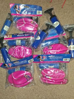 10 balls 10 mini air pumps