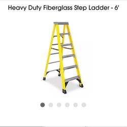 Werner Fiberglass 6' Yellow Ladder