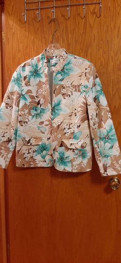 Alfred Dunner Floral Patterned Jacket Size 16