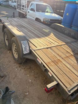 Flatbed Car Hauler Trailer Dual Axle