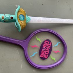 Lot Of Two: A Blur Sword And  Paddle Racket 