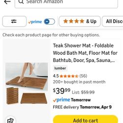 Teak Shower Mat