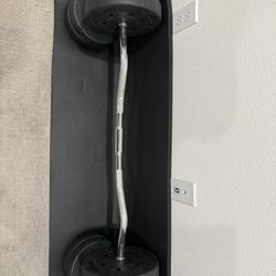 84 Lb Weights/Weightlifting Set + Bar (Price negotiable)