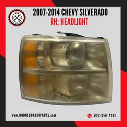 2007-2014 CHEVY SILVERADO RH; PASSENGER; HEADLIGHT 