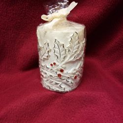 Winter Wishes Pillar Candle With Bling