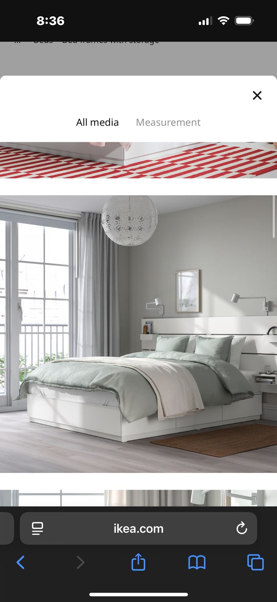 IKEA Nordli Storage Queen Bed Frame