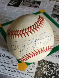 Hall of Famer Billy Williams Baseball inscribed "H.O.F. 1987"