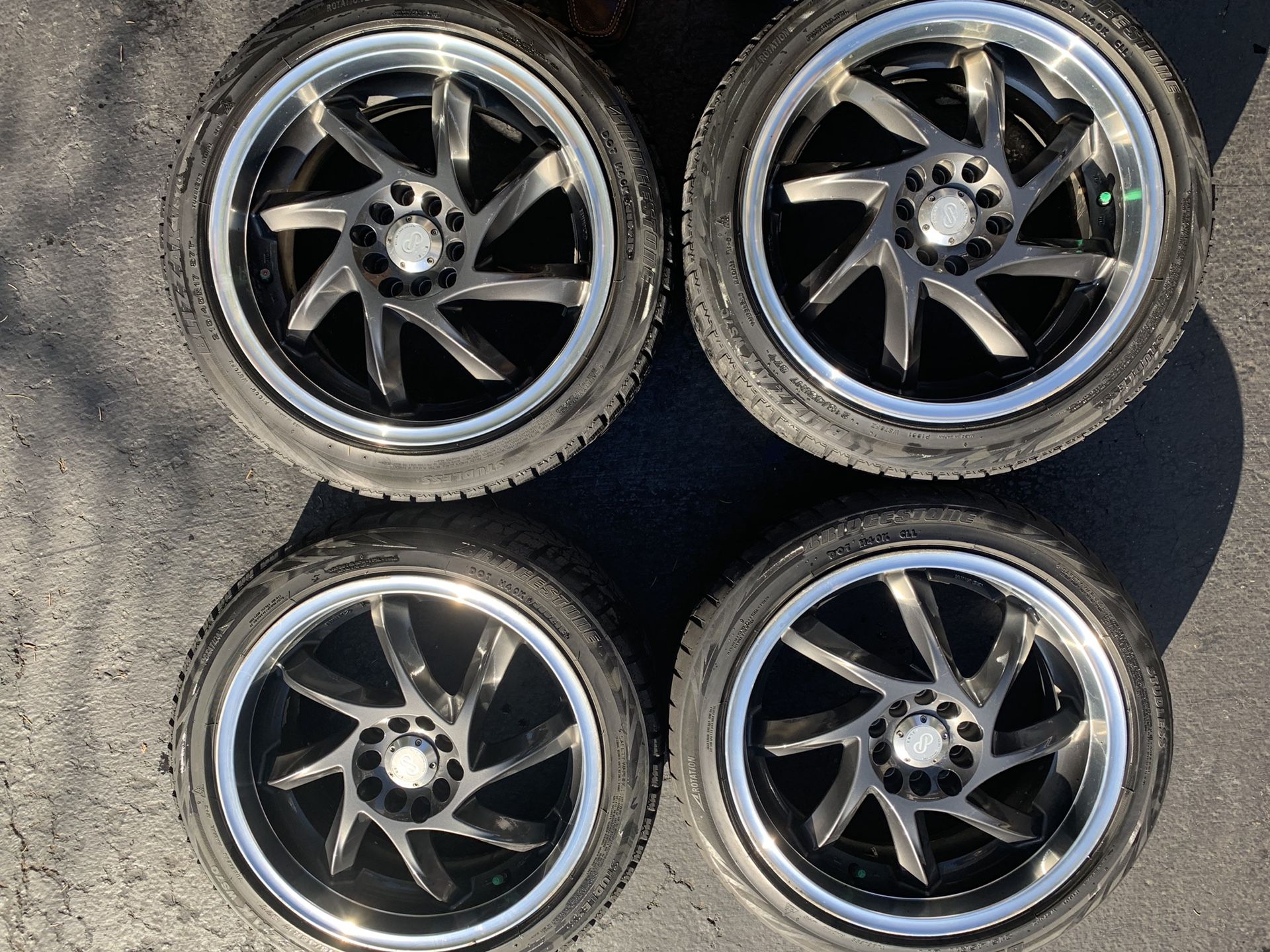4 Enkei WDM wheels (17x7) with Bridgestone Blizzak tires