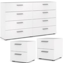 White Dresser And Nightstands