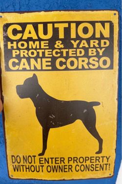 cane corso sign
