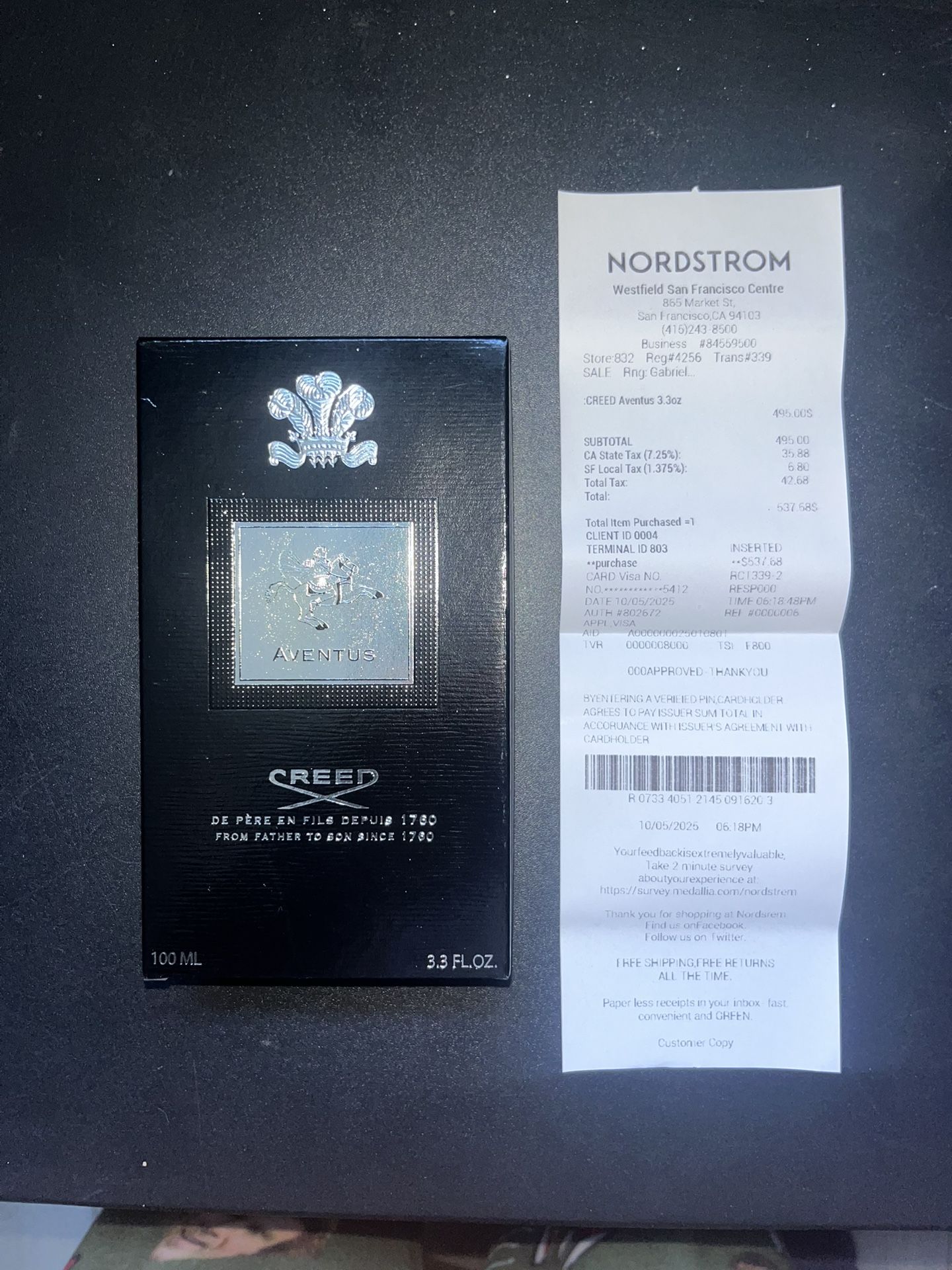 Aventus Creed 3.3 Oz Parfum