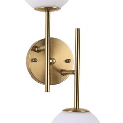 New 7.5" W x 20" H Gold Globe Wall Sconce,G9 Base, Compatible with LED or Halogen Bulbs