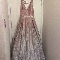 Pink And Silver Ombré Glitter Dress